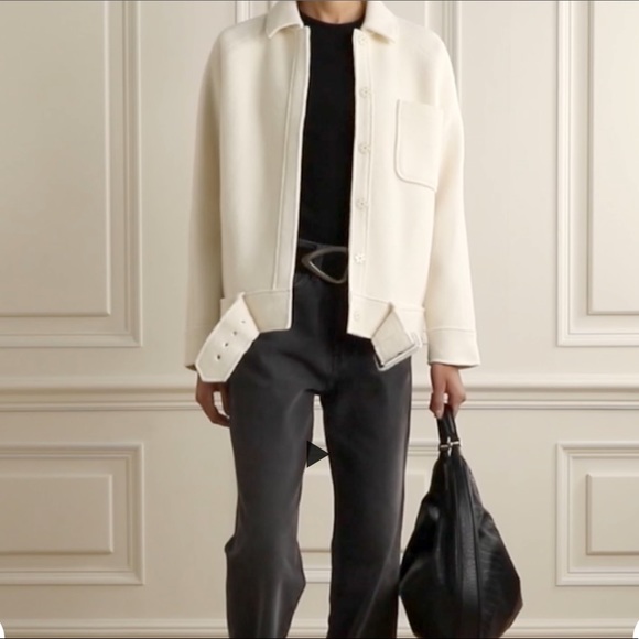 Anine Bing Wool Jaden Belted Moto Jacket - Picture 2 of 12